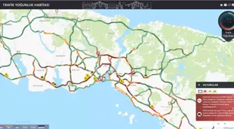 İstanbul'da Akşam Saatlerinde Trafik Yoğunluğu Yüzde 72'ye Ulaştı