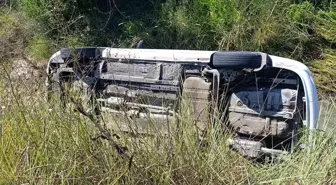 Manavgat'ta Sulama Kanalına Uçan Otomobilde Yaralanan Yok