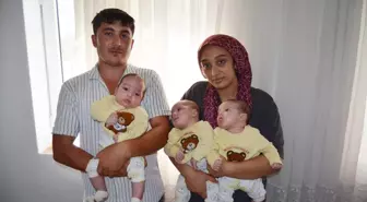 Üçüz Bebeklere Bakmakta Zorlanan Aile Yardım Bekliyor
