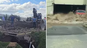İSKİ'nin çalışması sırasında boru patladı, AVM otoparkını su bastı! Araçlarını zor kurtardılar