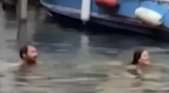 Yasağa rağmen suya atlayan turist çift, şehirden kovuldu