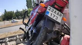 Edirne'de Motosiklet Kazası: Sürücü Yaralı