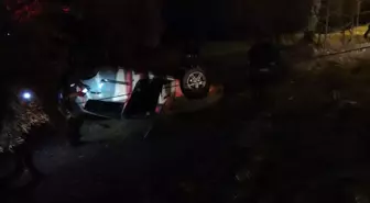 Kilis'te Zeytin Tarlasına Giren Araçta Sürücü Yaralandı