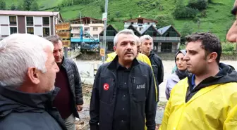 Rize Valisi Afet Bölgesinde İncelemede Bulundu