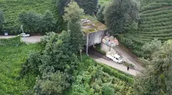 Rize'de Çay Alım Yeri Yol Üzerine İnşa Edildi