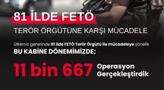 FETÖ'ye Yönelik Operasyonlarda 11 Bin 667 Gözaltı