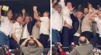 Büyük coşku! Fenerbahçe'nin yeni başkanı tribünde böyle karşılandı