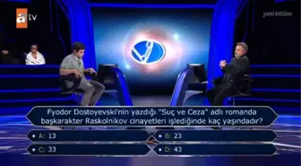 Fyodor Dostoyevski'nin yazdığı 'Suç ve Ceza' adlı romanda başkarakter Raskolnikov cinayetleri işlediğinde kaç yaşındadır?