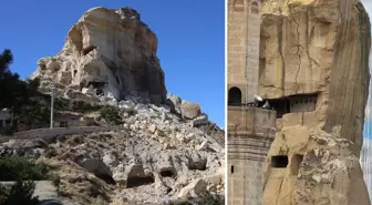 Kapadokya'da yıkımlar ardı ardına! Önce peribacası, şimdi de Kadıkalesi