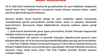 Emniyet Genel Müdürlüğü'nden Fenerbahçe Genel Kurulu Açıklaması