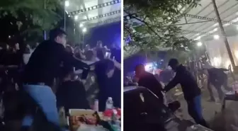En mutlu günlerinde başlarına gelene bakın! Masalar, sandalyeler havada uçuştu