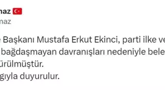 MHP'li Belediye Başkanı Parti İlke ve Politikalarına Uymadığı İçin Düşürüldü