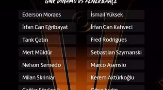 Fenerbahçe'nin Dinamo Zagreb Maçı İçin Kamp Kadrosu Belli Oldu