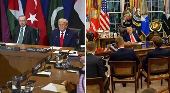 Cumhurbaşkanı Erdoğan'ı da yanına alan Trump, seçtiği tarafı masada gösterdi