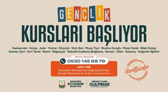 Şanlıurfa Büyükşehir Belediyesi Gençlik Kursları Başlıyor