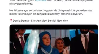 Emine Erdoğan'dan 'Sıfır Atık Mavi' Sergisine Video