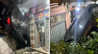 Fren yerine gaza basınca lokantanın bahçesine uçtu