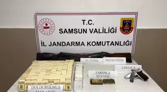 Samsun'da Kaçak Tütün ve Ruhsatsız Silah Operasyonu
