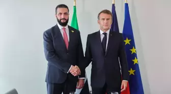 Suriye Cumhurbaşkanı Ahmed Şara, New York'ta Macron ile Görüştü