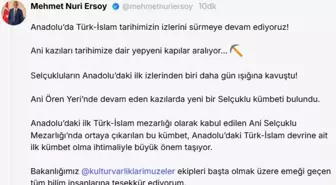 Ani Ören Yeri'nde Yeni Selçuklu Kümbeti Bulundu