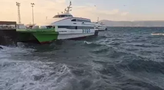 Bursa'da deniz otobüsleri seferleri olumsuz hava koşulları nedeniyle iptal edildi