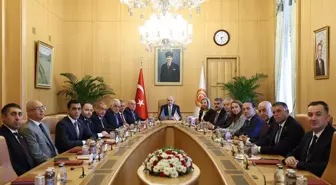 TBMM Başkanı Kurtulmuş, Türkiye, Azerbaycan ve KKTC Parlamentolar Arası Dostluk Grubu Heyetlerini Kabul Etti