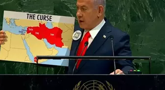 Netanyahu, BM'de kürsüye "Düşman ülkeler" haritasıyla çıktı! İçlerinden biri sürpriz