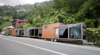 Rize'de Sel Sonrası Bungalovlar Kaldırılmaya Başlandı