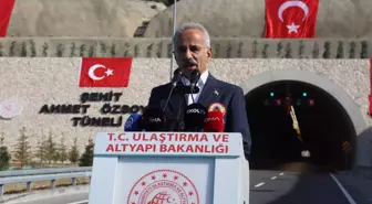Ulaştırma Bakanı Uraloğlu, Şehit Ahmet Özsoy Tüneli'nin Açılışını Yaptı