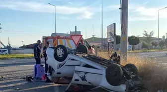 Konya'da Takla Atan Araçta 5 Kişi Yaralandı