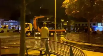 Alkollü Sürücü Süs Havuzuna Girdi