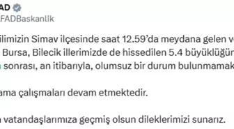 Kütahya'da 5.4 Büyüklüğünde Deprem: Olumsuz Bir Durum Bulunmuyor