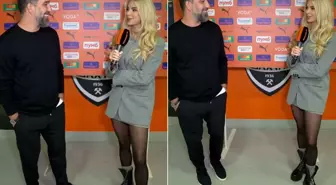 Arda Turan ve yüzüne bakmadığı spiker arasında Türkçe diyalog