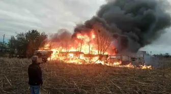 Tekirdağ'da Boş Bağ Evi Yangında Küle Döndü