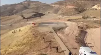 İş Kazasında Yaralanan Ramazan Kaymaz Jandarma Helikopteri ile Hastaneye Kaldırıldı