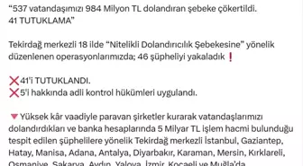 Dolandırıcılık Şebekesine Operasyon: 46 Gözaltı, 41 Tutuklama