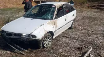Çorum'da Köprüden Tarlaya Uçan Otomobilde 2 Yaralı