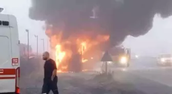 Kırklareli'nde İşçi Servisinde Yangın Paniği