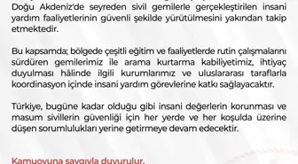 Türkiye, Doğu Akdeniz'de İnsani Yardım Faaliyetlerine Devam Ediyor