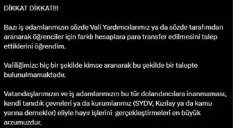 Elazığ Valisi Dolandırıcılık Olaylarına Dikkat Çekti