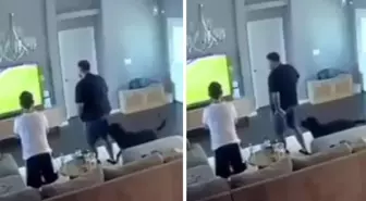 Galatasaray maçını izlerken, köpeğinin yaptığı hareket bomba!