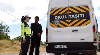 Malatya'da Okul Servis Araçlarına Denetim Yapıldı