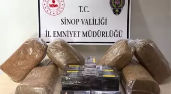 Sinop'ta Kaçak Tütün ve Makaron Operasyonu