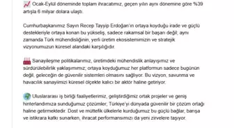 Savunma Sanayii 2025 Yılı Eylül Ayında 574 Milyon Dolarlık İhracat Gerçekleştirdi