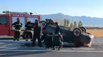 Konya'da Otomobil Takla Attı: 3 Yaralı