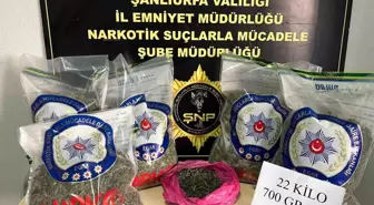 Suruç'ta Uyuşturucu Operasyonu: 22 Kilo Esrar Ele Geçirildi