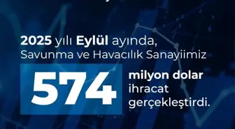 Savunma Sanayii Başkanı Görgün: 'Savunma ve havacılık sanayiimiz, 2025 yılı Eylül ayında 574 milyon dolarlık ihracat gerçekleştirdi'