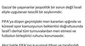 Eski Bakan Kasapoğlu'ndan FIFA Başkanı Infantino'ya Tepki