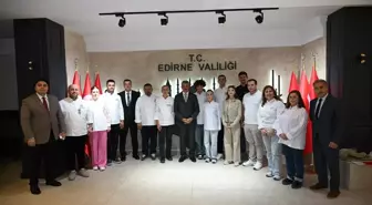 Edirne Valisi Yunus Sezer, Gastronomi Festivali Şeflerini Kabul Etti