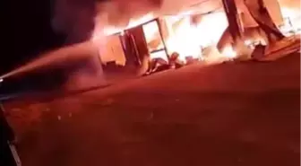 Erzurum'da Şantiye Alanında Yangın Paniği